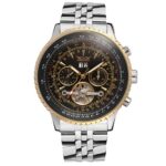 FORSINING Men’s Self Winding Waterproof Automatic Stainless Steel Skeleton Tourbillon Calendar Wrist Watch