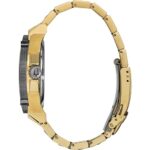 Bulova Men’s Icon High Performance Quartz Chronograph Diamond Gold-Tone Stainless Steel Watch, 3-Hand, Black Dial, Sapphire Crystal Style: 98D156