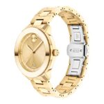 Movado Bold Verso Women’s Swiss Qtz Stainless Steel and Bracelet Casual Watch, Color: Yellow Gold (Model: 3600750)