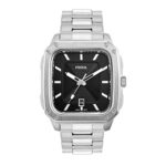 Fossil Men’s Inscription Quartz Stainless Steel Three-Hand Watch, Color: Silver (Model: FS5933)