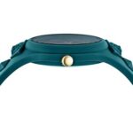 Versus Versace Fire Island Studs Collection Luxury Womens Watch Timepiece with a Green Strap Featuring a Green Case and Green Dial