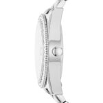 Fossil Women’s Scarlette Mini Quartz Stainless Steel Three-Hand Watch, Color: Silver Glitz (Model: ES4317)