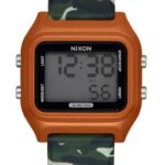 NIXON Ripper A1399 – Rust/Camo – 100m Water Resistant Men’s Digital Sport Watch (36.5mm Face, 20mm Silicone Band) – Made with Recycled Ocean Plastics