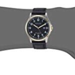 Sutton by Armitron Men’s SU/5015BKTT Date Function Two-Tone and Black Leather Strap Watch