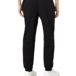 Lacoste Mens Solid Fleece Jogger Sweatpants, Noir, Medium US