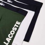 Lacoste Men’s Cotton Stretch Big Croc Print Boxer Briefs, 3-pack