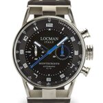 Locman Italy Men’s 0514V03-00BKSSIK Montecristo Auto Chrono Analog Display Automatic Self Wind Black Watch