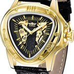 Men’s Triangle Watches, Golden Skeleton Watch, Fashion Mechanical Wrist Watch for Men (W996)