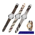 HUOJUA Plaid Pattern Leather+PU Strap 12 14 16 18 20 22mm Black Brown Bracelet Compatible With BURBERRY BU19384 Men And Women Watch Chain(Brown black A,20mm)