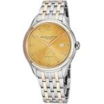 Baume & Mercier Clifton Mens Two Tone Automatic Watch – 41mm Analog Rose Gold Face Swiss Luxury Dress Watch for Men 10352