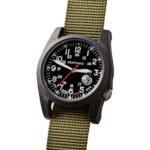 BERTUCCI A-3PS Solar Field Watch | Black Dial/Black Case- 97 Forest Nylon Band