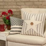 Piper Classics Stenciled Flag Throw Pillow Cover, 16″ x 26″