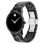 Movado Museum Classic Men’s Watch – Swiss Quartz Movement, Stainless Steel Link Bracelet – 3 ATM Water Resistance – Luxury Fashion Timepiece for Him – 40mm